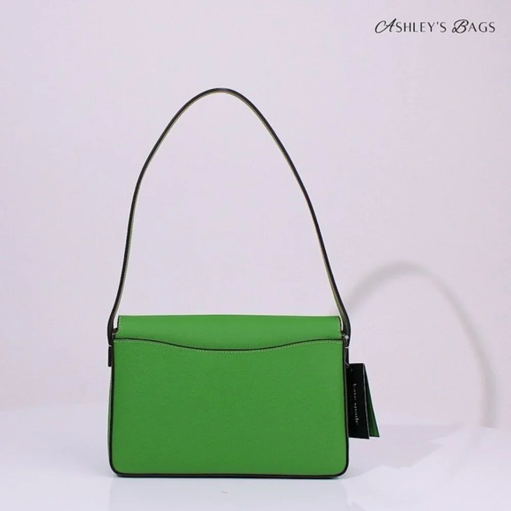 Kate Spade New York Katy Textured Leather Medium Shoulder Bag In Green